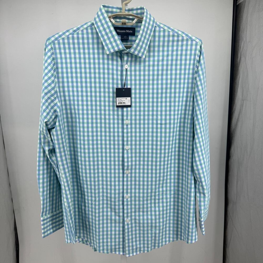Mizzen Main Monaco Shirt Mens XL Trim Neptune Madison Check Preppy Business NWT